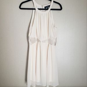 Lulus White Beaded Halter Dress